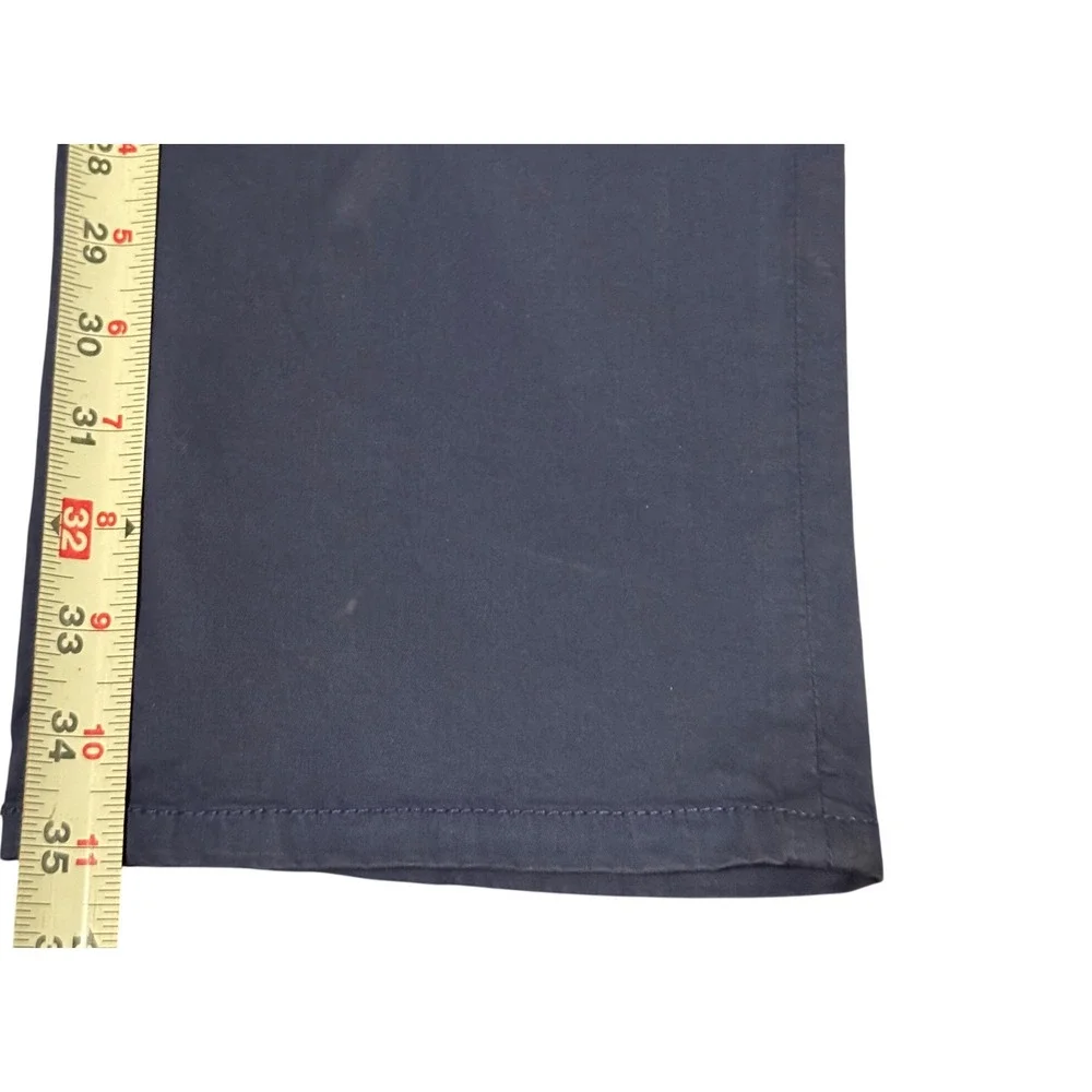 Robert Graham Hagley Pant Navy Blue Cotton Blend Stretch Straight Leg Mens 36